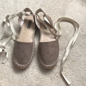 Size 7 taupe espadrilles